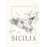 Vinkarta Sicilia 50x70cm